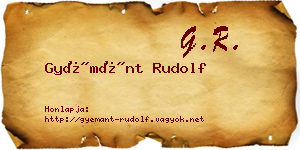 Gyémánt Rudolf névjegykártya