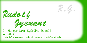 rudolf gyemant business card